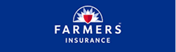 Blue and red Farmers Insurance logo
